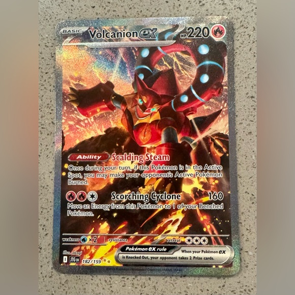 Volcanion ex 182/159 SIR – JTG Special Illustration Rare Holo Pokémon Card - Picture 1 of 7
